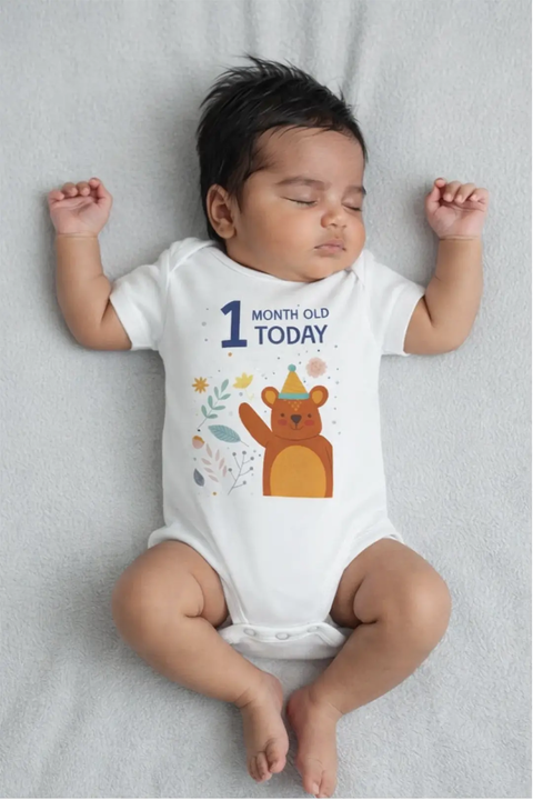 1 month  Milestone Onesies