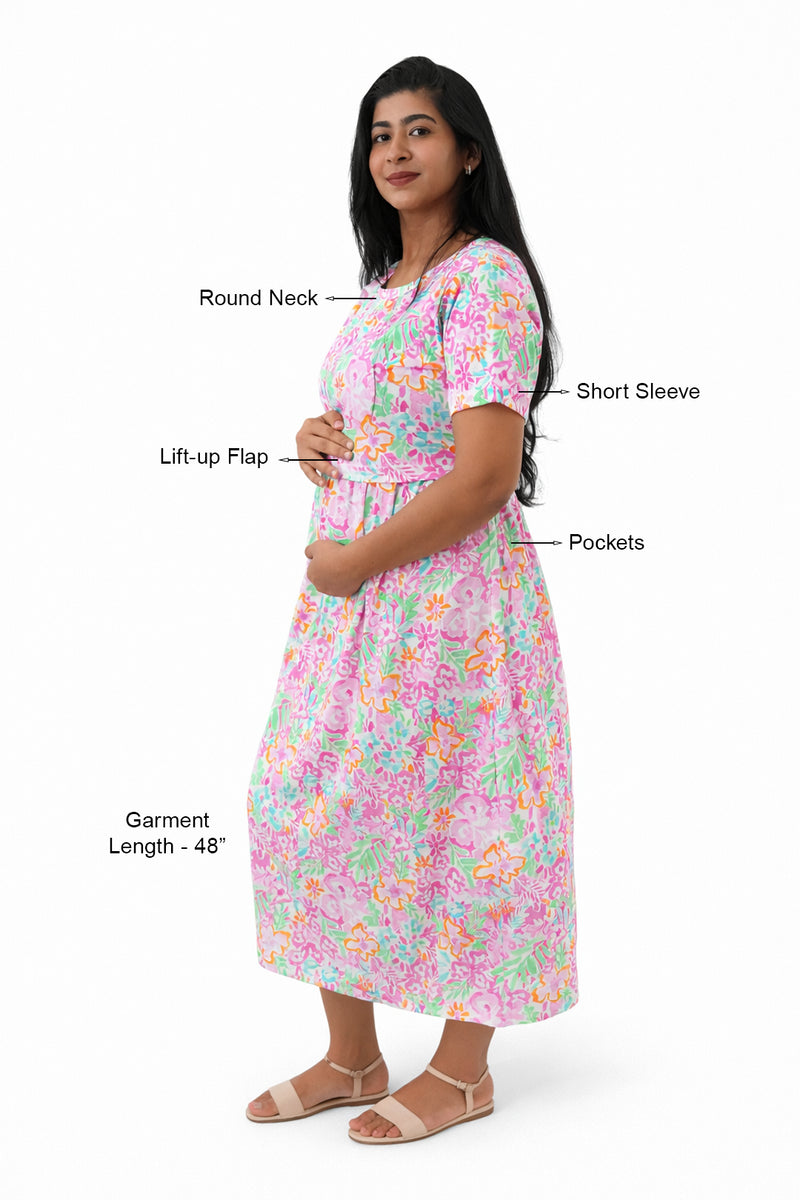 Floral Fiesta Zipless Feeding Gown