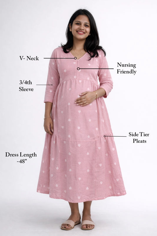Hearty Blush Feeding Dress