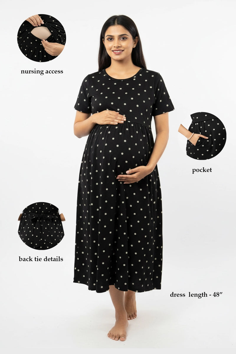 Star Light Zipless Feeding Gown