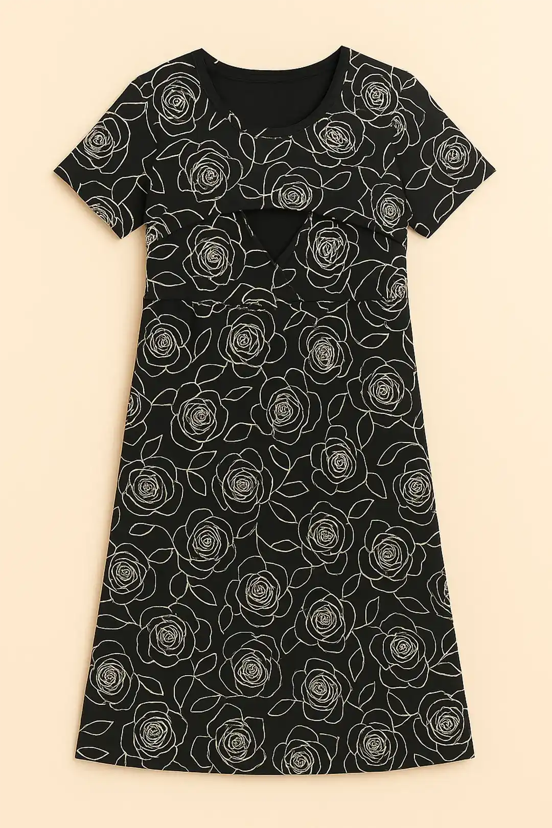 Shadow Rose Zipless Feeding Gown