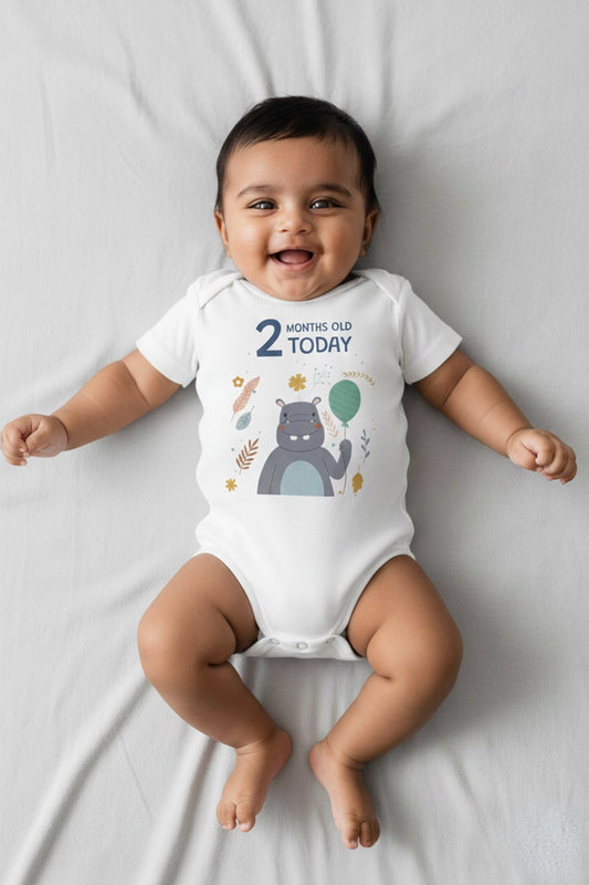 2 month  Milestone Onesies