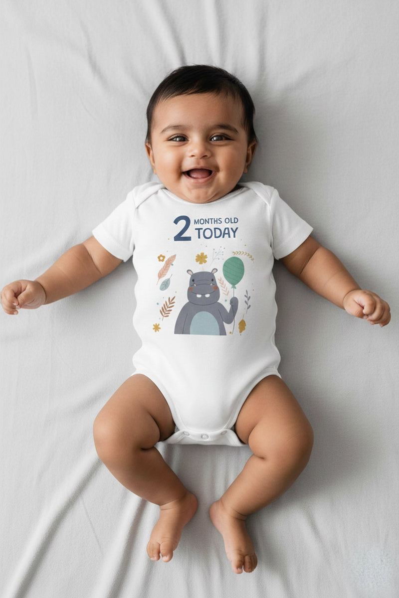 2 month  Milestone Onesies