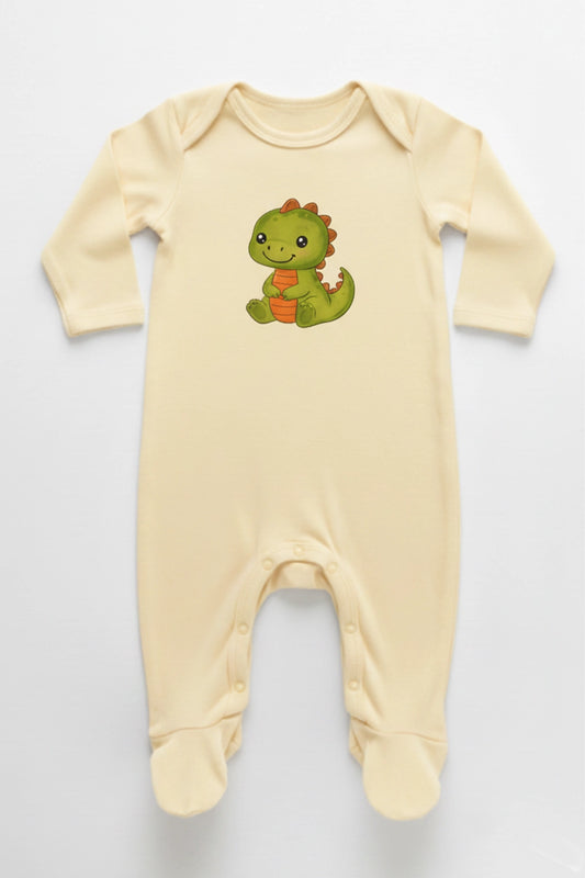 Baby Dino Footed Romper