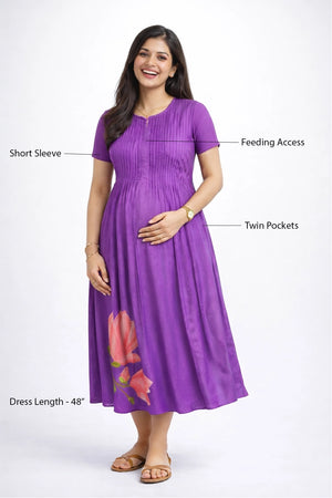 Amethyst Petal Feeding Dress