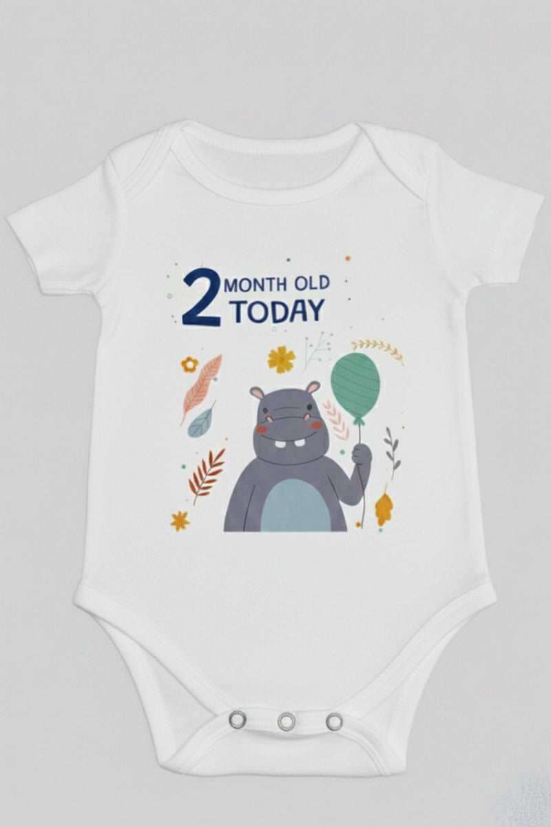 2 month  Milestone Onesies