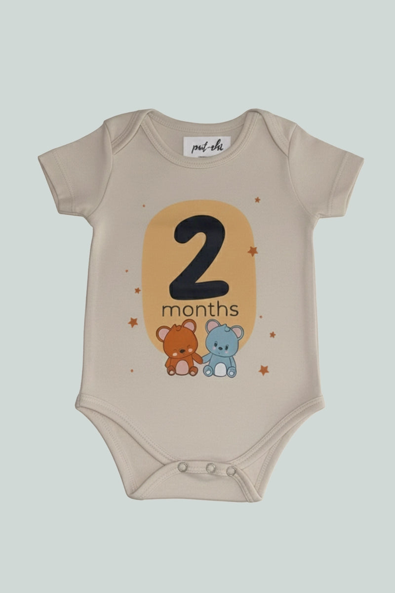2 month  Milestone Onesies