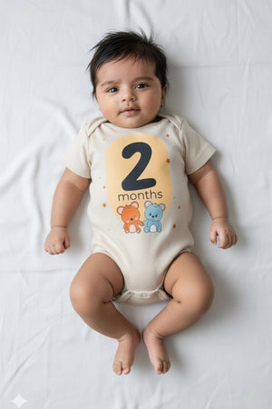 2 month  Milestone Onesies