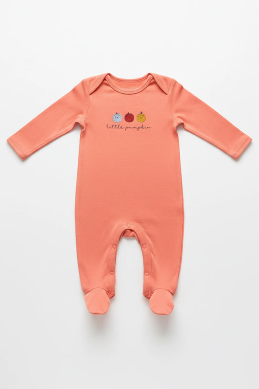 Pumpkin Parade Footed Romper
