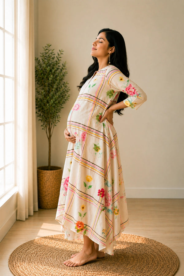 Vintage Rose Maternity Dress