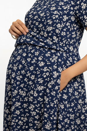 Moonlit Florals zipless Feeding Gown