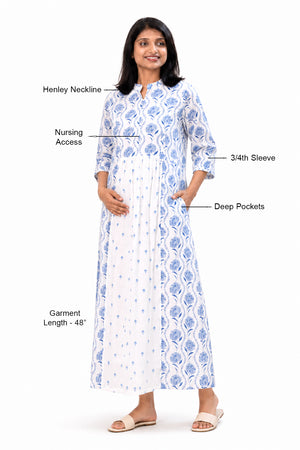 Indigo Garden Feeding Dress