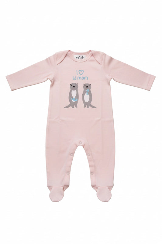 Team mommy Footed Romper