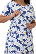 Indigo Garden Zipless Feeding Gown