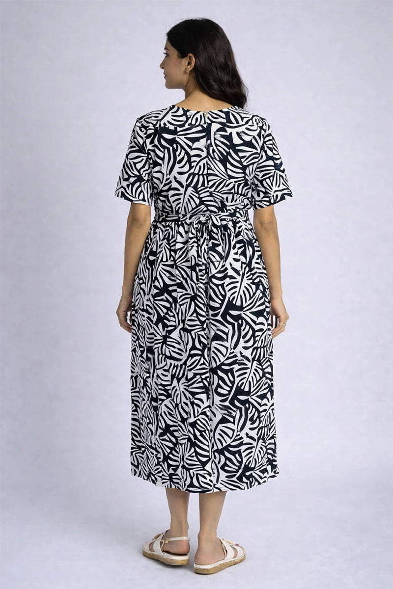 Shadow Leaf zipless Feeding Gown