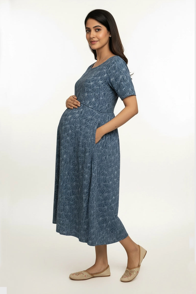 Fan Petal Zipless Feeding Gown