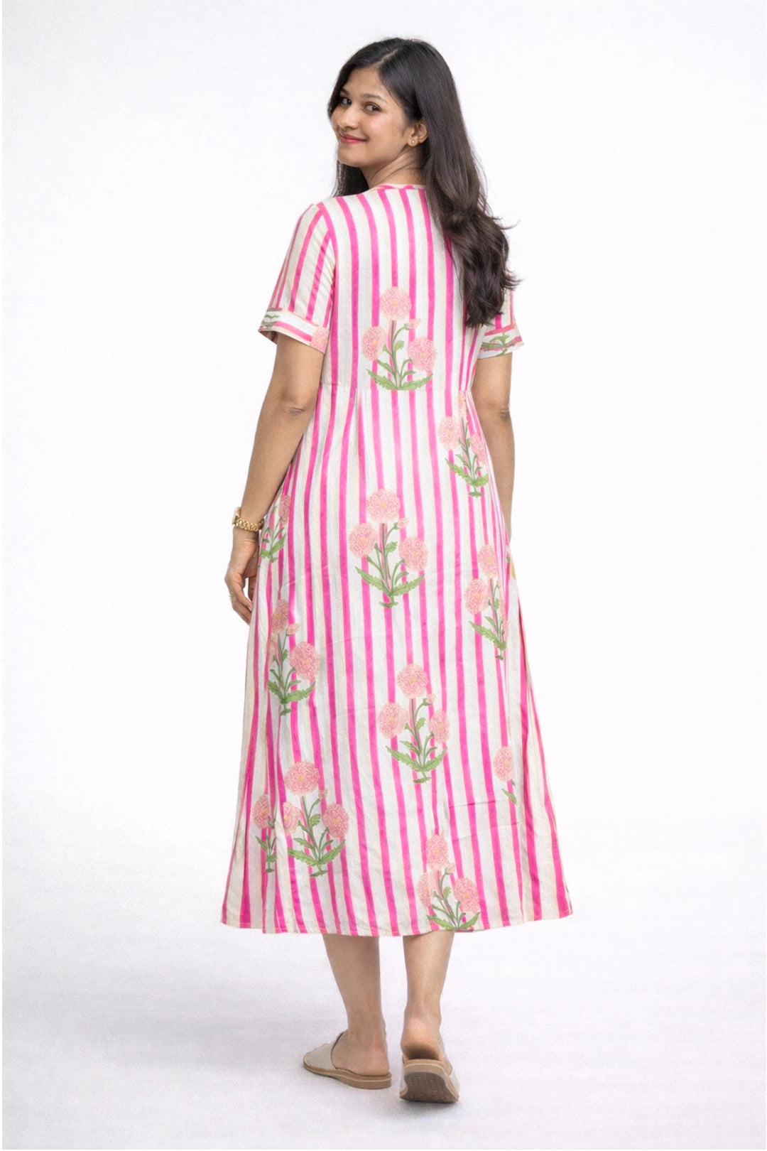 Bloom Stripe feeding Dress