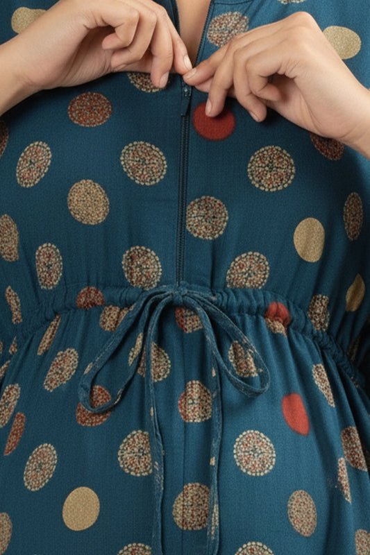 Moonlit Dots Feeding Kaftan