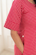 Crimson Plaid Feeding Co-ord Set