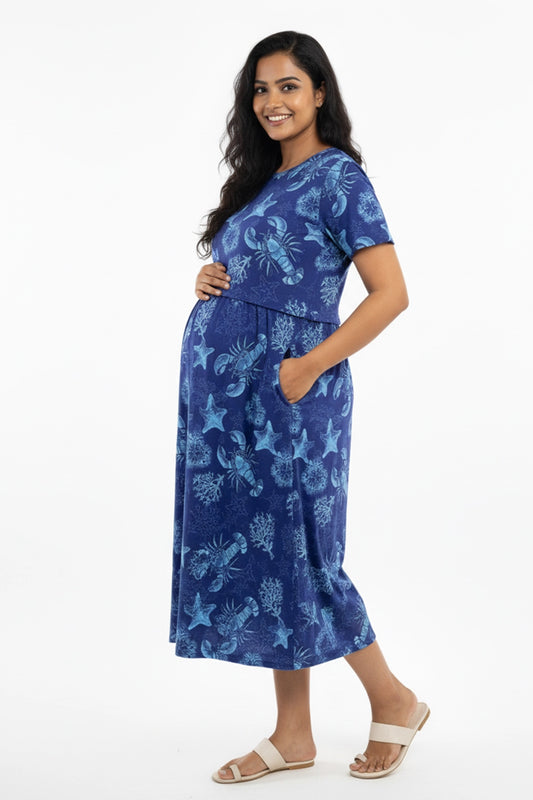 Underwater Dreams Zipless Feeding Gown