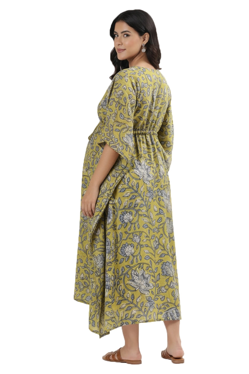 Olive Petals Feeding Kaftan