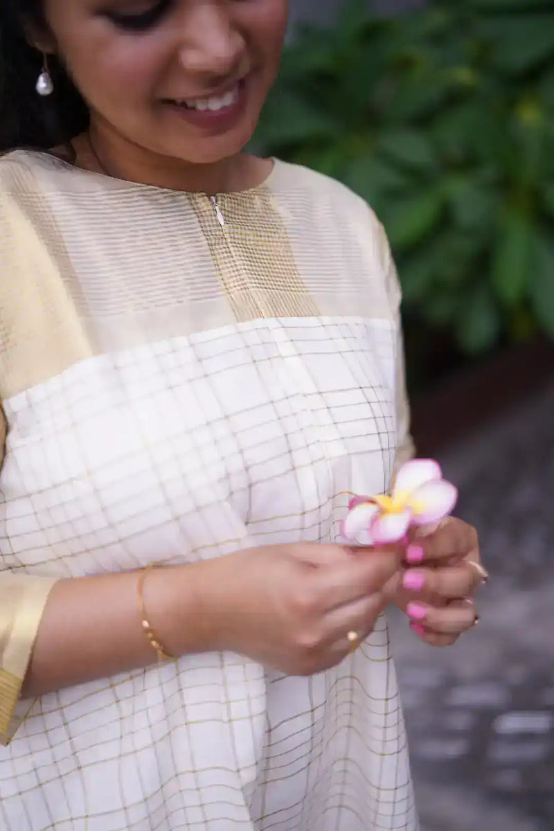 Aathira Checked Feeding Dress