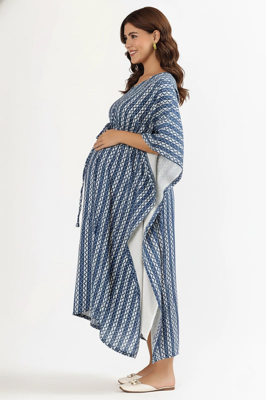 Indigo Breeze Feeding Kaftan