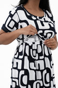 Graphic Flow Zipless Feeding Gown