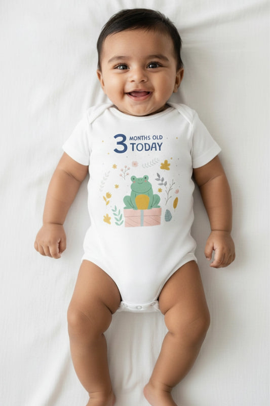 3 month  Milestone Onesies