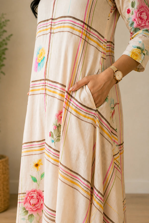 Vintage Rose Maternity Dress