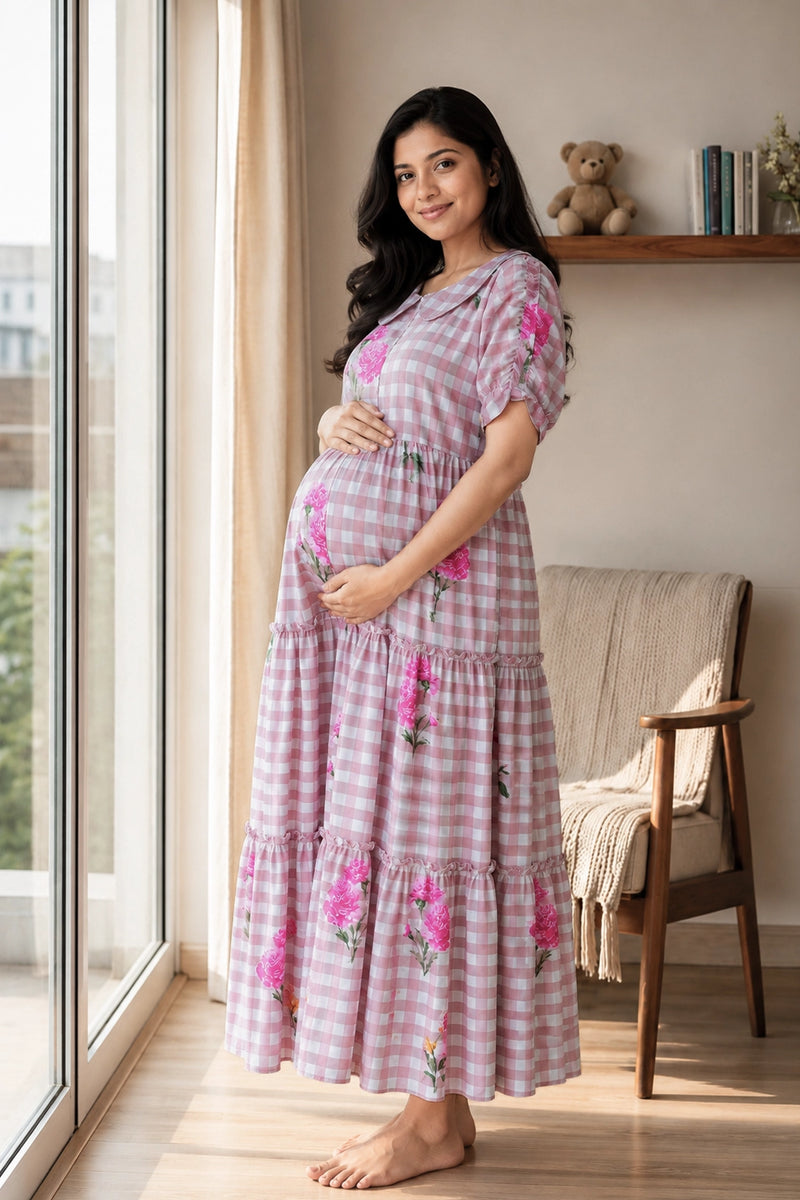 Cocoa Bloom Maternity Dress