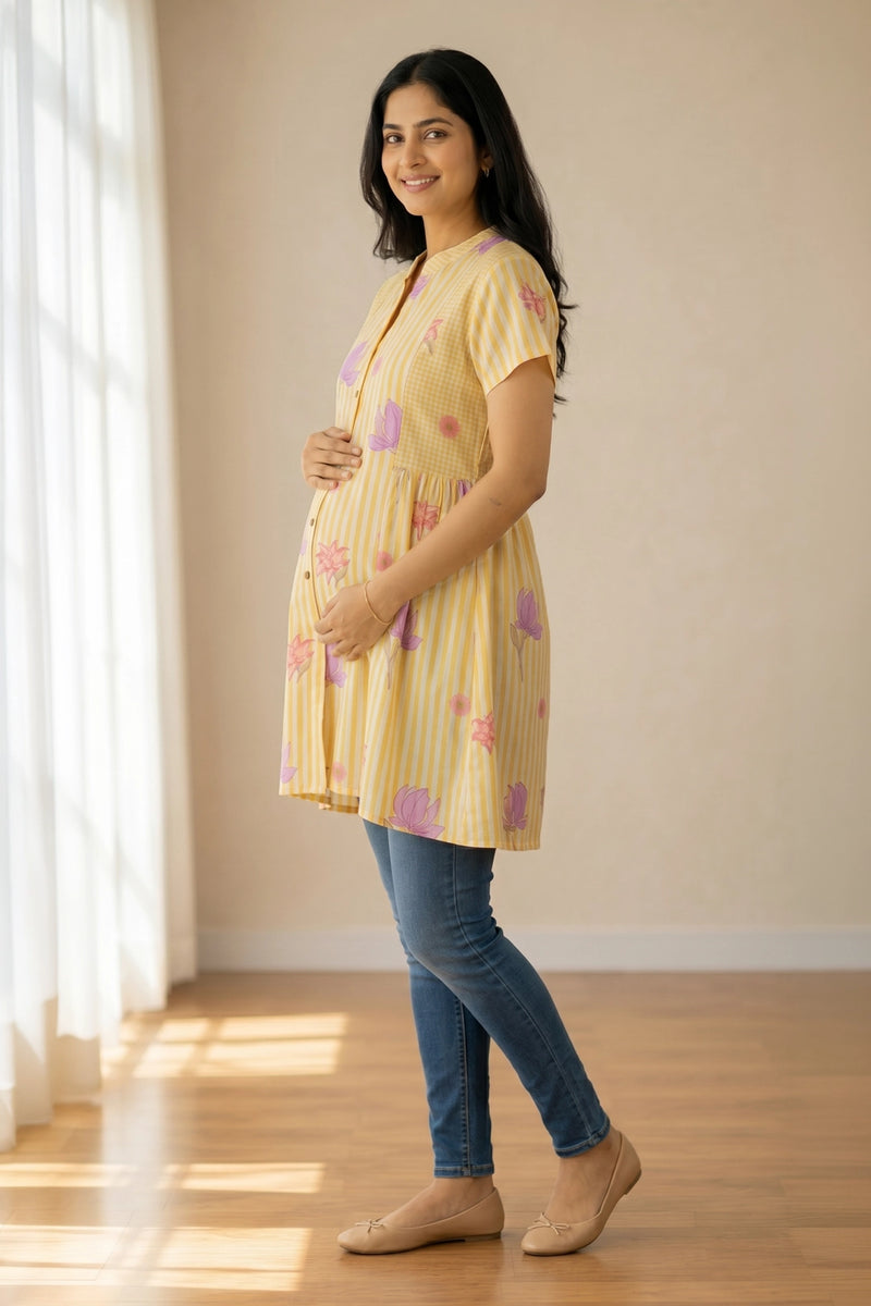 Lemon Breeze Maternity Tunic
