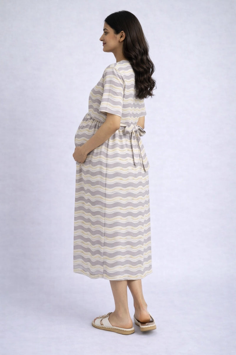 Sunlit Waves Zipless Feeding Gown