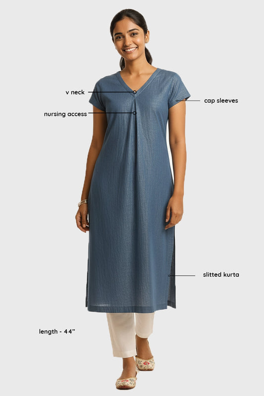 Sapphire Sheen Feeding Kurta