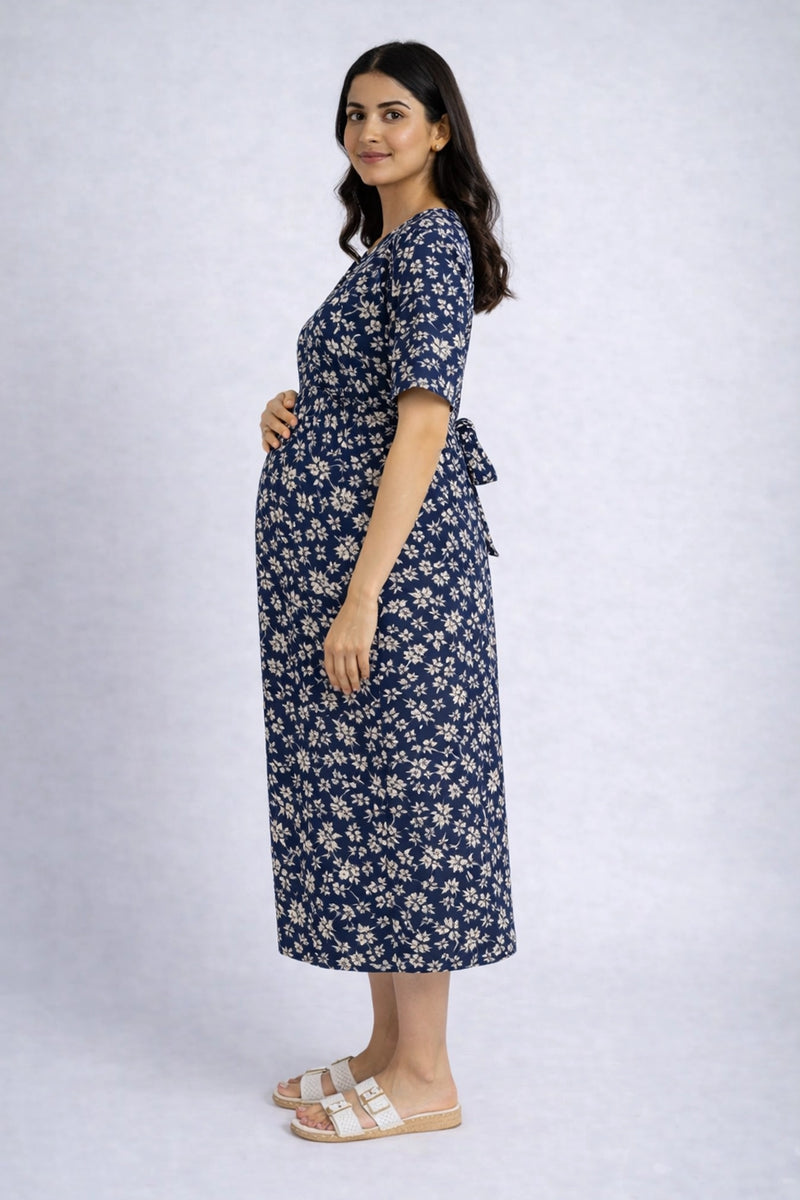 Moonlit Florals zipless Feeding Gown