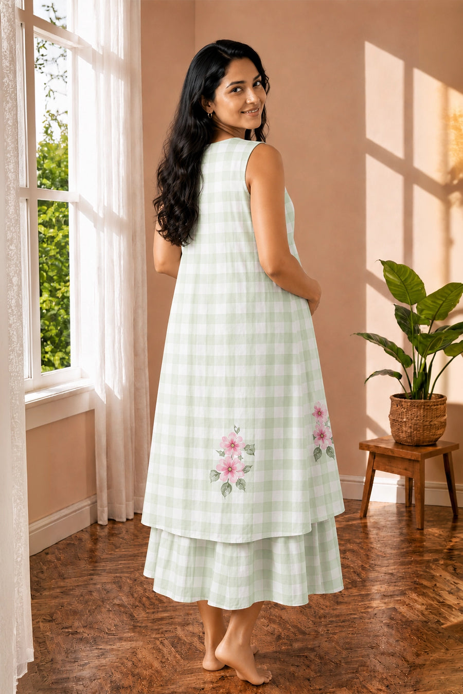 Melon Mist Maternity Dress