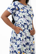 Indigo Garden Zipless Feeding Gown