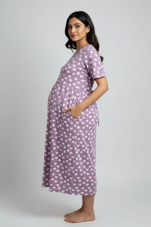 Dreamy Heart Zipless Feeding Gown