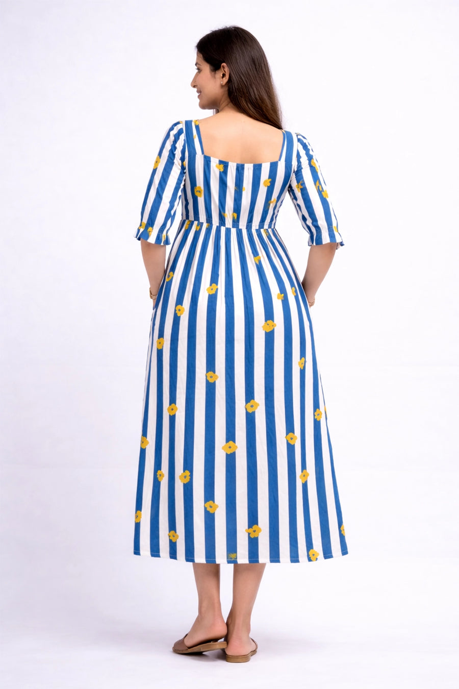 Indigo Bloom Feeding Dress