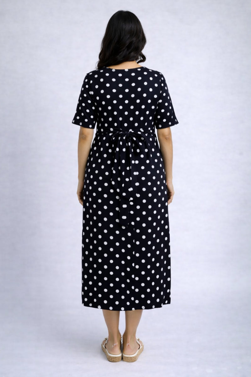 Blackberry Polka Zipless Feeding Gown