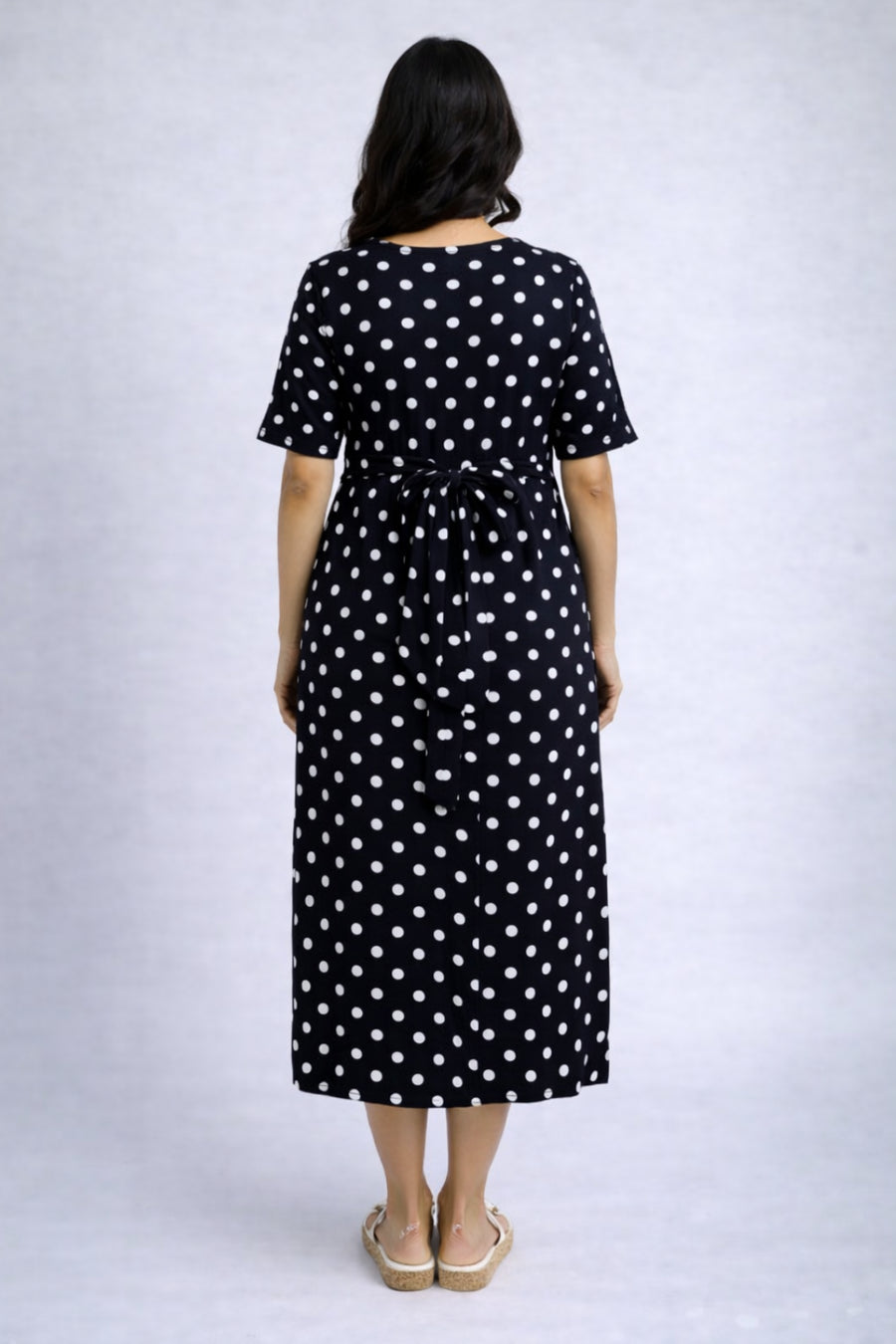 Blackberry Polka Zipless Feeding Gown