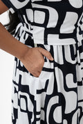 Graphic Flow Zipless Feeding Gown