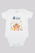 4 month  Milestone Onesies