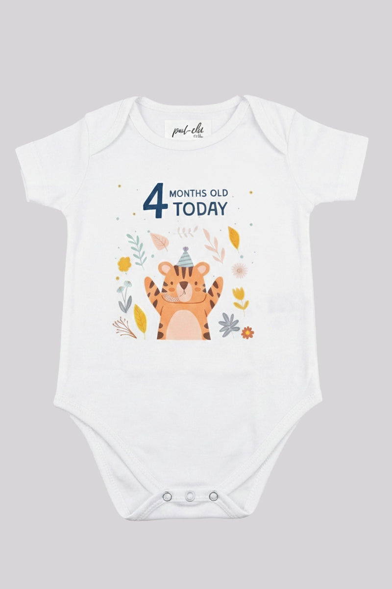 4 month  Milestone Onesies