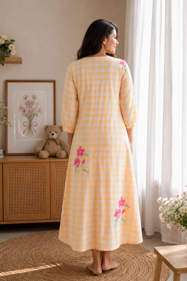 Apricot Aura Maternity Dress
