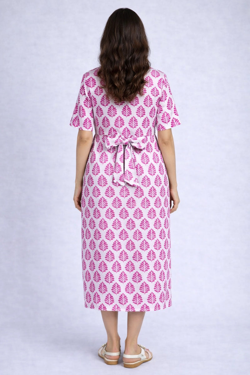 Flamingo Feather zipless Feeding Gown