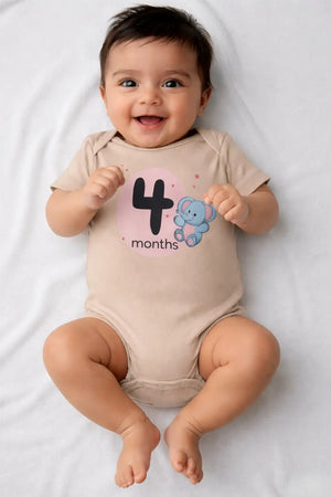 4 month  Milestone Onesies