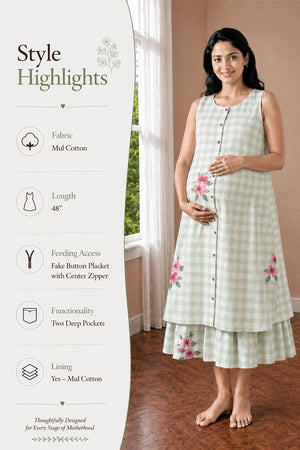 Melon Mist Maternity Dress