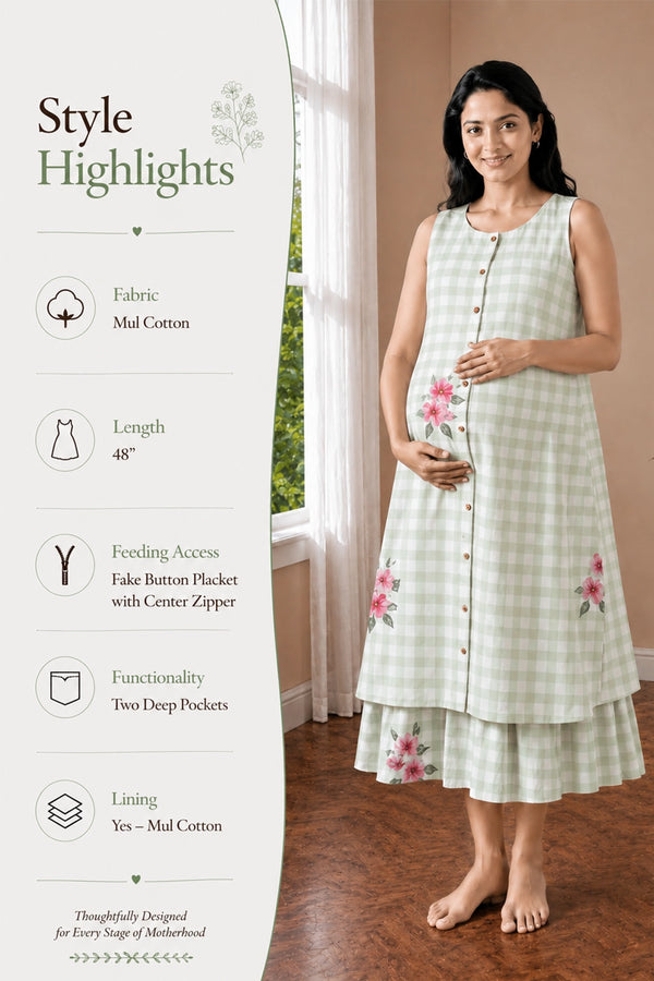 Melon Mist Maternity Dress