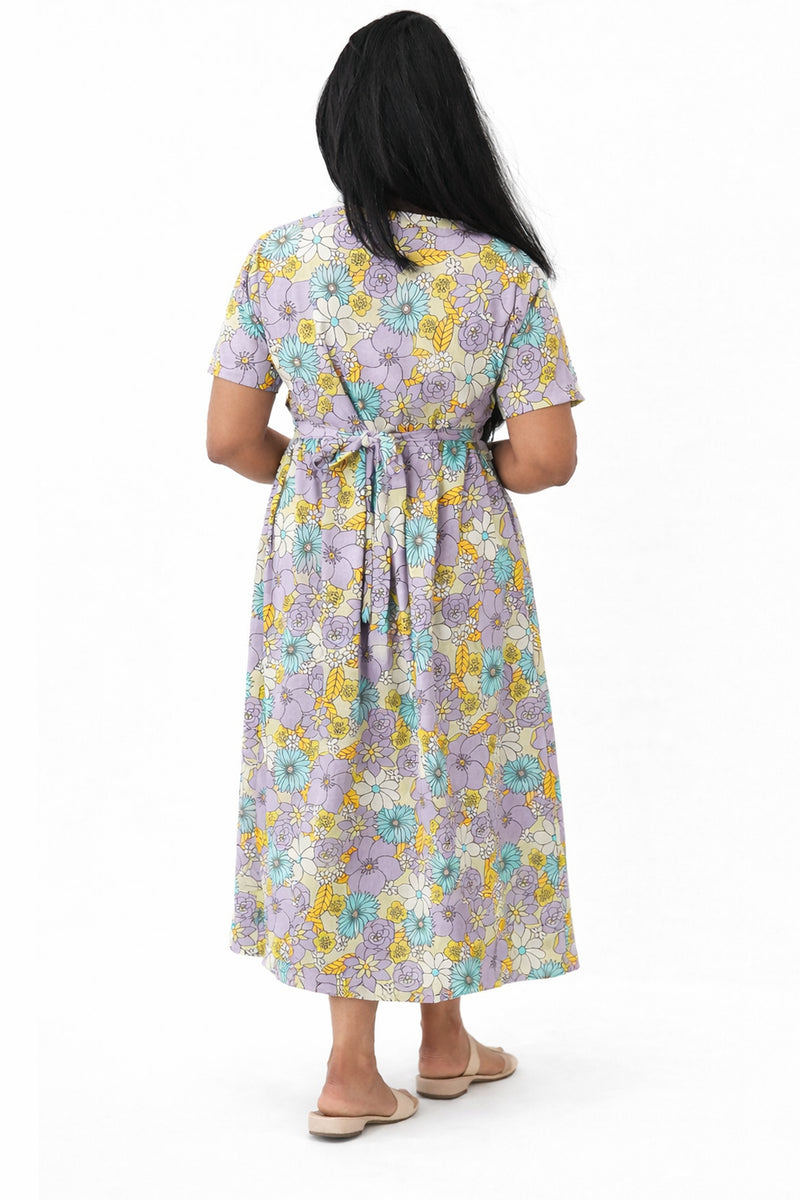 Lavender Meadow Zipless Feeding Gown